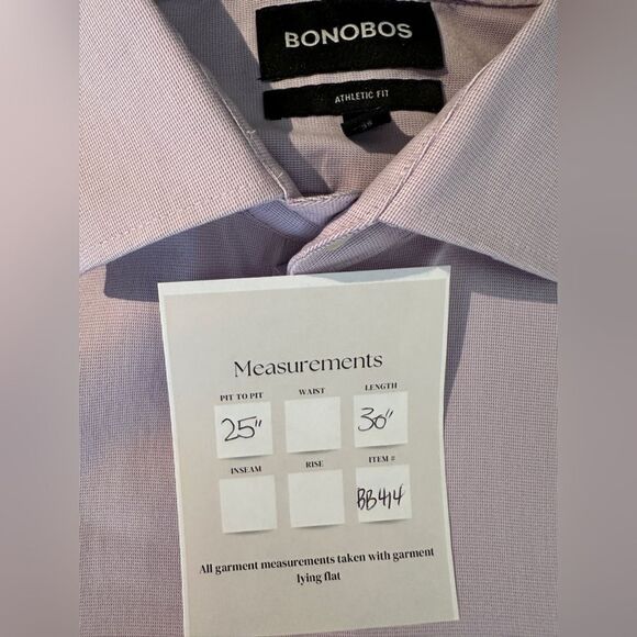 Bonobos Mens 17 35 Athletic Fit Stretch Long Sleeve Collared Button Shirt - Picture 10 of 10